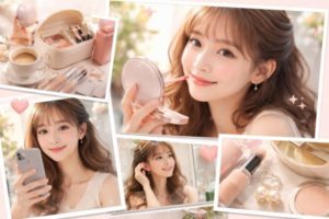 女性のコラージュ