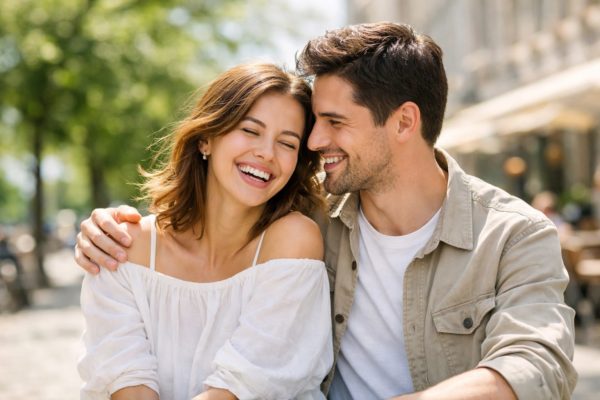 にぎやかなカップル